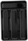KYEQATY Porta di argenteria Piccola cucina Organizzatore di cassette per utensili Organizzatore in plastica Organizzatore per utensile Organizzatore di posate di posate Black