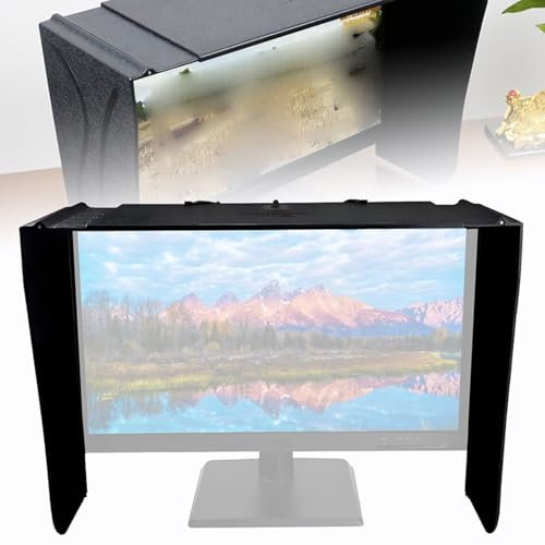 QYOEGSQ Parasole for Monitor con Display da 27 Pollici, Parasole for Copertura su Tutti i Lati, Parasole for Schermo, paraluce for Monitor Regolabile, Copertura for la Privacy del Computer Desktop
