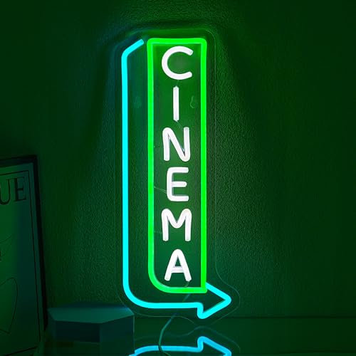LMSIGNLY Segno al neon cinema dimmerabile LED al neon segno per la decorazione della parete lettera LED luci al neon per cinema, cinema, teatro commerciale, cinema, decorazione della porta