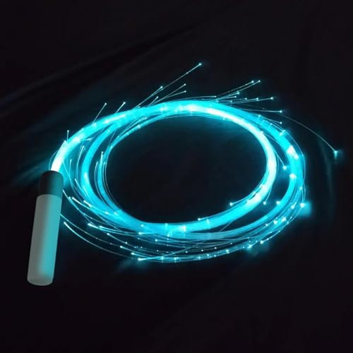 Generico Whip illuminé pour danser, lumineux à 360 degrés à LED rotatif fouetter, fouets de fibres optiques de carnaval pour objets de scène, fouets réutilisables pour Noël