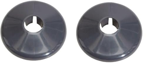 Project DIY® | Talon Pipe Collars/Covers | Snap-On Pipe Covers for Plumbing | Neat Finish for Radiator & Floor Pipes | Multiple Sizes & Colours | Easy Fit | UK Made | Pack of 2 (Anthracite Grey, 15mm)