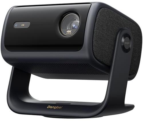 Dangbei MP1 MAX 4K Projector, 3100 ISO Lumens 300'' Screen for Bedroom Home Cinema, Google TV with Netflix Officially, 2x12W Dolby Audio DTS:X, HDR10+, Blu-ray 3D Projector with WiFi and Bluetooth