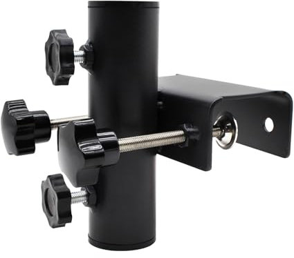 Support Parasol Balcon pour Mât Ø25~38mm – Support de Parasol Réglable pour Rambarde de Balcon - Antirouille, Gain de Place, Support de Parasol Extérieur, pour Jardin, Terrasse, Deck et Balcon