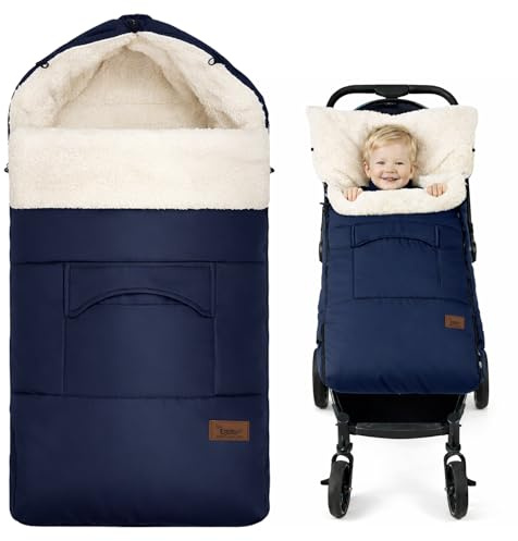 EAQ Cosytoes Footmuff Baby footmuff Fleece Lined Cosytoes Warm Washable Universal Pushchair Footmuff (Navy Blue)