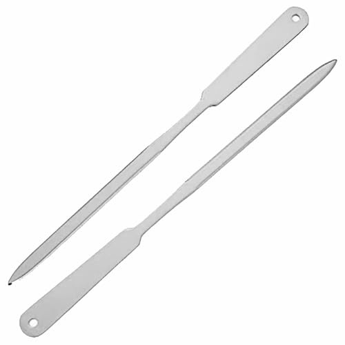 2er-Pack Brieföffner mit Umschlagschlitz, Brieföffnermesser aus Edelstahl Manueller Umschlagschlitzer für Zuhause, Schule und Büro, Silber