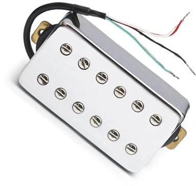 Professioneller 6 Saitiger Humbucker Tonabnehmer Mit 12 Loch Design Für E Gitarren Verchromt Professionelle Tonabnehmer für Musikinstrumente(Bridge)