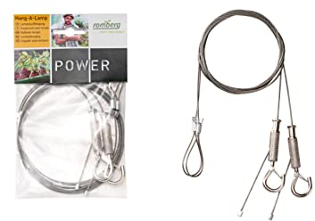 Romberg Hang-A-Lamp Lampenaufhängung 150cm, mit 2X ca. 40 kg Tragkraft - 12093023, Grau