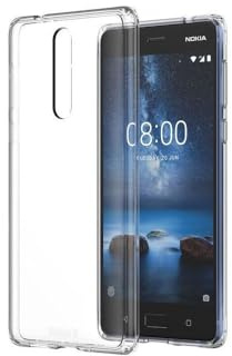 Nokia 1A21PR100VA Hybrid Crystal Schutzhülle CC-701 für 8 Transparent, einfarbig