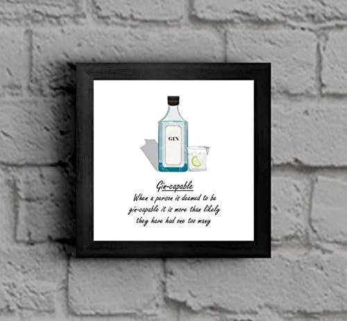 The Victorian Printing Co - Gin-capable definition - Original illustrated gin bottle - Black