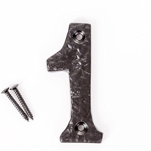 3 Black Antique Cast Iron House Number 1 Front Door Building Porch Gate Address One