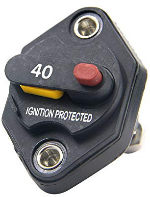 RKURCK 12V-32V DC 40A Sicherungsautomat Wechselrichter Sicherungshalter mit manueller Reset-Taste für Auto Truck RV Camper ATV Marine Trailer Waterproof