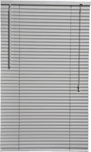 Silver/Grey PVC Venetian Blind Blinds Easy Fit Curtains Trimmable Fittings Windows Treatment Shutters Twist Open Close Pay only 1 Flat shipping £3.99 for multiple buying (Grey/Silver, 165 W x 150 L)