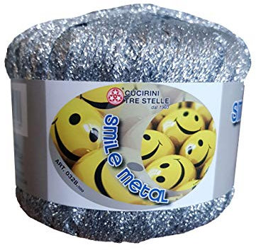 cucirini tre stelle Gomitoli di Lame Stardust (Argento, 25 g)