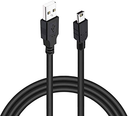 Suptig Lot de 2 câbles de charge mini USB compatibles avec GoPro Hero 4 Silver Hero 4 Black Hero 3+ Silver Hero 3+ Black Hero 3 White Hero 3 Black Hero 3 Silver Hero 2 Hero1 Noir