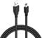 Suptig Lot de 2 câbles de charge mini USB compatibles avec GoPro Hero 4 Silver Hero 4 Black Hero 3+ Silver Hero 3+ Black Hero 3 White Hero 3 Black Hero 3 Silver Hero 2 Hero1 Noir