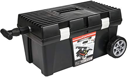 Werkzeugkoffer Werkzeugtasche leer Trolley Rollen Teleskop 62x38x32 Kunststoff