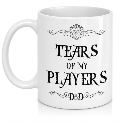 Dungeons and Dragons Mug Tears of My Players Funny White 11 Ounce Ceramic Coffee Cup