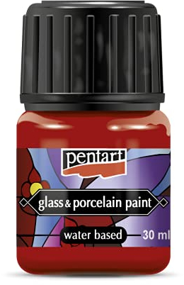 Zita`s Creative Glas- und Porzellanfarbe 30ml - rot. Glass- and porcelain paint, Glasmalerei