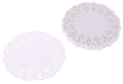 Yushu 100 Stück Spitzen-Untersetzer Platzdeckchen Kissen Tassenhalter Teetasse Pad Matte Hochzeit Party Tasse Tee Matten Kaffee Tasse Pad Pad Hauseinweihungsgeschenk