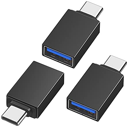 BORLTER CLAMP USB C auf USB 3.0 Adapter (3 Stücke), USB Typ C auf USB A 3.0 OTG Adapter Kompatibel mit MacBook, Handy und Typ-C Gerät
