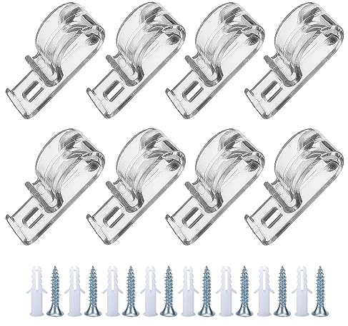 BOOHAO Tenda a rullo trasparente Saftey catena e cavo guida 8 set per confezione P clip gancio di fissaggio per catena di perline per tende a rullo