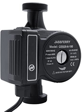 JASSFERRY Pompe de Circulation, pompe à eau chaude système de chauffage central 25/60 180