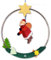 Graupner Holzminiaturen® | Weihnachtsmann im Ring Christbaumschmuck aus Holz | Original Erzgebirgische Holzkunst® | Hochwertige Handarbeit | Miniaturfiguren