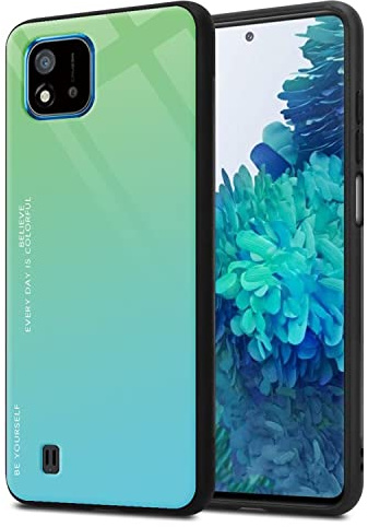 RankOne Gradient Glitter Handy Hülle für Realme C11 (2021) (6.52 Inches), Dünne Schlanke Schutzhülle - 6