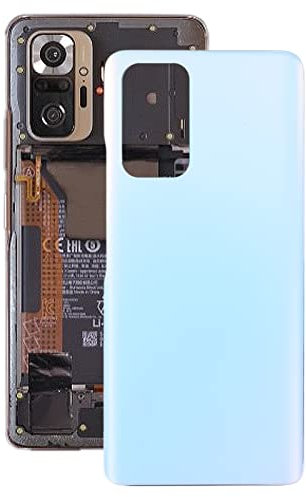 MDYH JBC ATYJJ Tapa Trasera de batería de Vidrio for Xiaomi Redmi Note 10 Pro/Redmi Note 10 Pro MAX/Redmi Note 10 Pro India (Color : Blue)