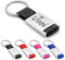 ibera gifts - Llavero Personalizado en Metal y Tela, Grabado con Láser, Llaveros Personalizados y Llaveros Originales, Presentado en Bolsa de Regalo (Negro)