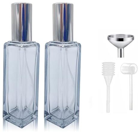 Perfume Atomiser Refillable, Travel Perfume Atomiser Bottle Mini Small Empty Spray Bottles Portable Glass Travel Perfume Pods Container For Perfume Travel Holiday (10ML 2 PCS, Grey)