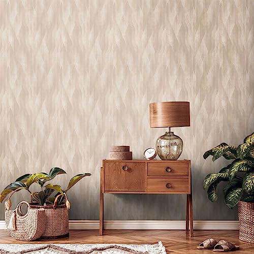Livingwalls Travel Styles Vliestapete - Tapete mit Karomuster in Beige und Braun - skandinavische Wandtapete für verschiedene Räume in 10,05 m x 0,53 m
