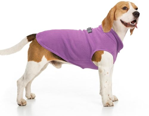 BEAUTYZOO Hundepullover Fleece Weste Hund Kleidung Winter Warme Hundeweste für Kleine Hunde Weicher Fleece Hundejacke mit D-Ring Pullover für Mittel Großen Hund, Weihnachtspullover