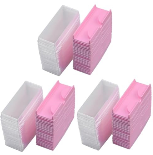 FRCOLOR 150 set di scatole per ciglia finte ciglia, vetrina per ciglia finte, contenitore per, organizzatore netto, scatola per ciglia rosa, Colore: rosa., 8.5X3.2CM