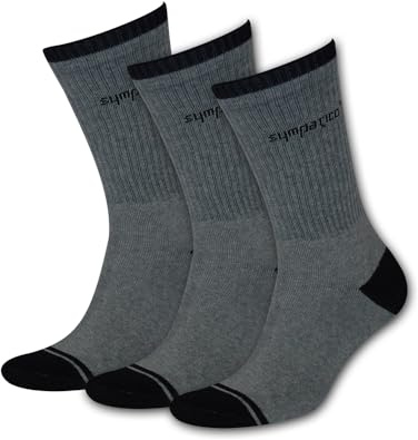 JD J. Dirks Unisex Sportsocken im 3er-Pack S42668, Größe:39-42, Farbe:mittelgrau (03)