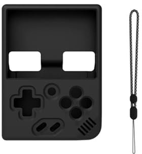 Generic Funda protectora de silicona para Miyoo Mini Plus, funda protectora suave ajustada para consola de juegos retro Miyoo Mini Plus (negro)