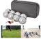 8 French Ball | Chrome Boules Set | Stainless Steel Boules Set Petanque Carry Case Garden Outdoor Game | Classic Family Outdoor Games | Pentanque Set | Summer Fun | French Boules Game