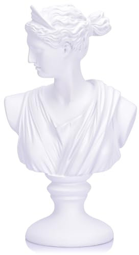 LCCCK Weiße Aphrodite-Büste, Statue, klassisch, griechische Mythologie, römische Venusgöttin, Skulptur, Regale, David ästhetische Dekoration für kleine Statuen, Bücherregal, Raumdekoration, Büste,
