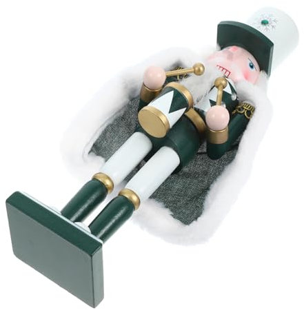 Ciieeo Schiaccianoci Natalizi in Legno Soldato Con Tamburo in Legno e Copertura Decorazione Natalizia Per Scrivania Regalo Di Natale