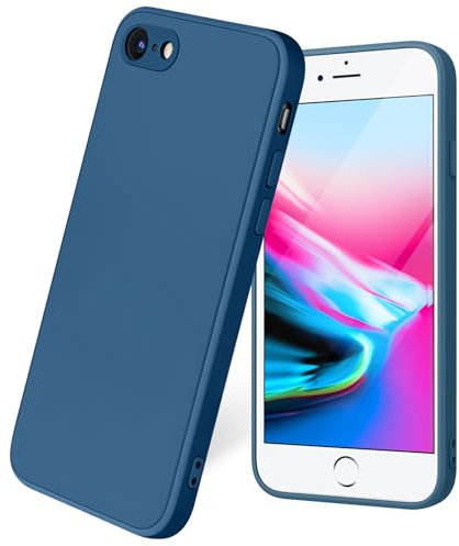 Vancle Case for iPhone 7 / iPhone 8 / iPhone SE Phone Case, Camera Protection Ultra Slim Case for iPhone SE (2022) / iPhone SE (2020) Anti-Scratch Shockproof Bumper Cover (Deep blue)