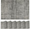 Artoid Mode Woven Grau Gemischt PVC Platzsets 6er Set, 30x45cm Tischsets Waschbar Schmutzabweisend Hitzebeständig Platzdeckchen Innen Küche Deko