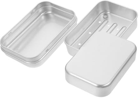 MAGICLULU Doppelschichtiger Deckel für Seifenkiste Aus Aluminium Japanischer Stil Auslaufsichere Reiseseifenschale für Badezimmer und Fitnessstudio