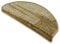 Rutschfeste selbstklebende Stufenmatten Set, 15-teilig, halbrund, beige, Treppenmatte, Stufenmatten, 23 x 65 cm, gemusterter Läufer