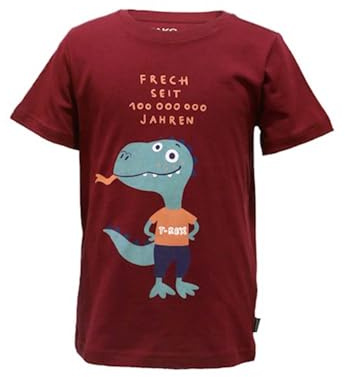JAKO-O Kinder T-Shirt Tier-Print – Bequemes Baumwollshirt Biking Red | Bequem & Robust: Weiches Kinder T-Shirt aus Baumwolle mit frechem Tier-Print – ideal für Kindergarten, Schule & Freizeit.