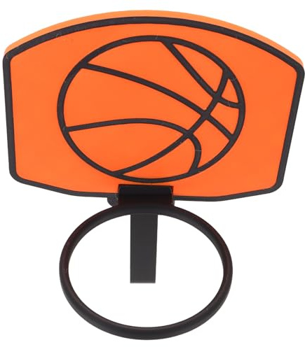Cabilock Mini Basketball Hoop Clip for Trash Can – Indoor Bedroom Office Waste Bin Game Decorative Backboard Sleek Design Plastic Mountable Fun Activity for Adults Children and Pets