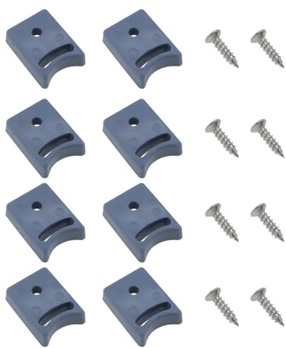 Gurtt 8 Pcs Shower Door Pulley Limit Block Sliding Door Stopper with Screw Anti Collision Protection Block Shower Hardware Accessories