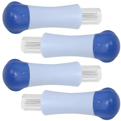 4 Pcs Needle Felting Kit,Punch Tools, Felting Needles with 7 Barbed Needles & Rotating Cap for DIY Wool Craft, Patchwork, Felt Animals (Blue)