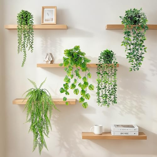 Olasfa 5 PCS Plantes Artificielles Interieur Fausse Plante Tombante | Plante Artificielle Tombante Plantes D'intérieur Eucalyptus Artificiel Mur Vegetal Artificiel Exterieur Decoration Balcon