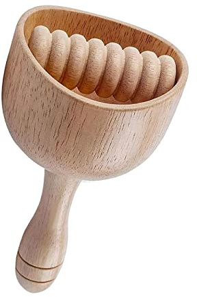 Woideklu Körpermassagegerät Aus Holz mit Saugnapf, Massagegerät für Bauch Und Nacken, Druckpunktmassagegerät