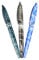 Ranvi JinHao 156 Füllfederhalter, 0,5 mm Medium Feder, 3 Stück, 3 Farben (Marmor Blau, Marmor Grau, Marmor Himmelblau)